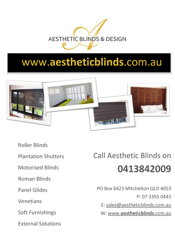 Browse Brochure: Aesthetic Blinds Brisbane