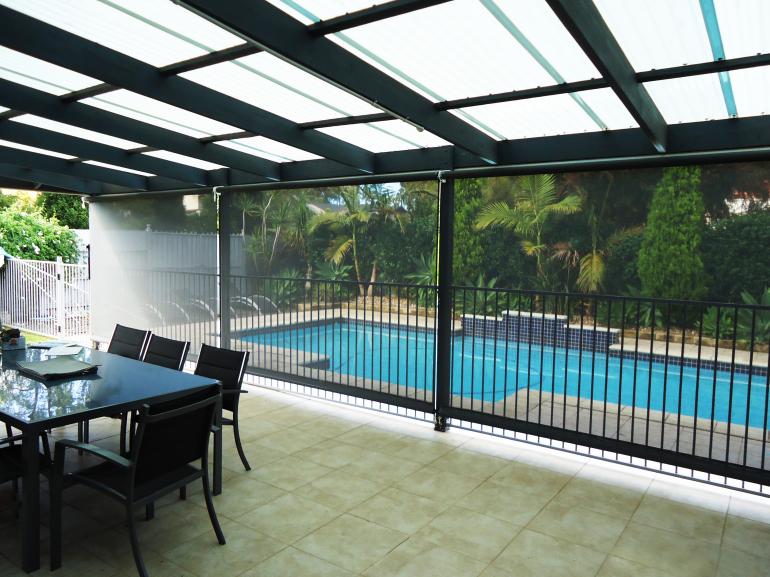 Blinds near the Pool