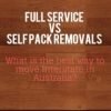Moving: Full Service vs Self Pack?