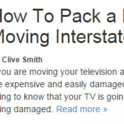 View Photo: How to pack a flat screen TV to move interstate