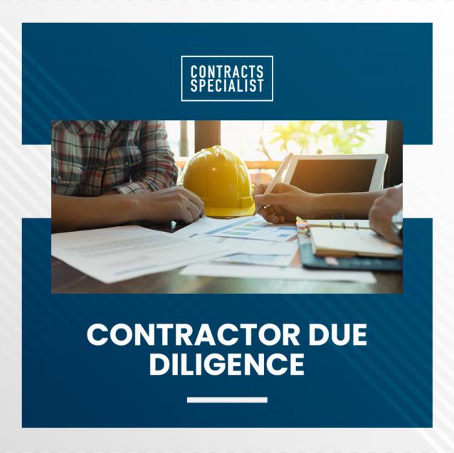  Contractor Due Diligence