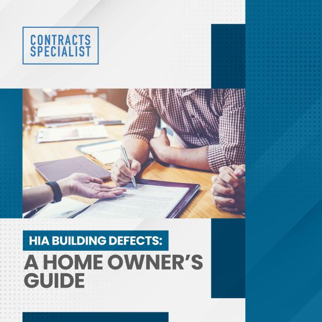 HIA BUILDING DEFECTS: A Home Owner’s Guide