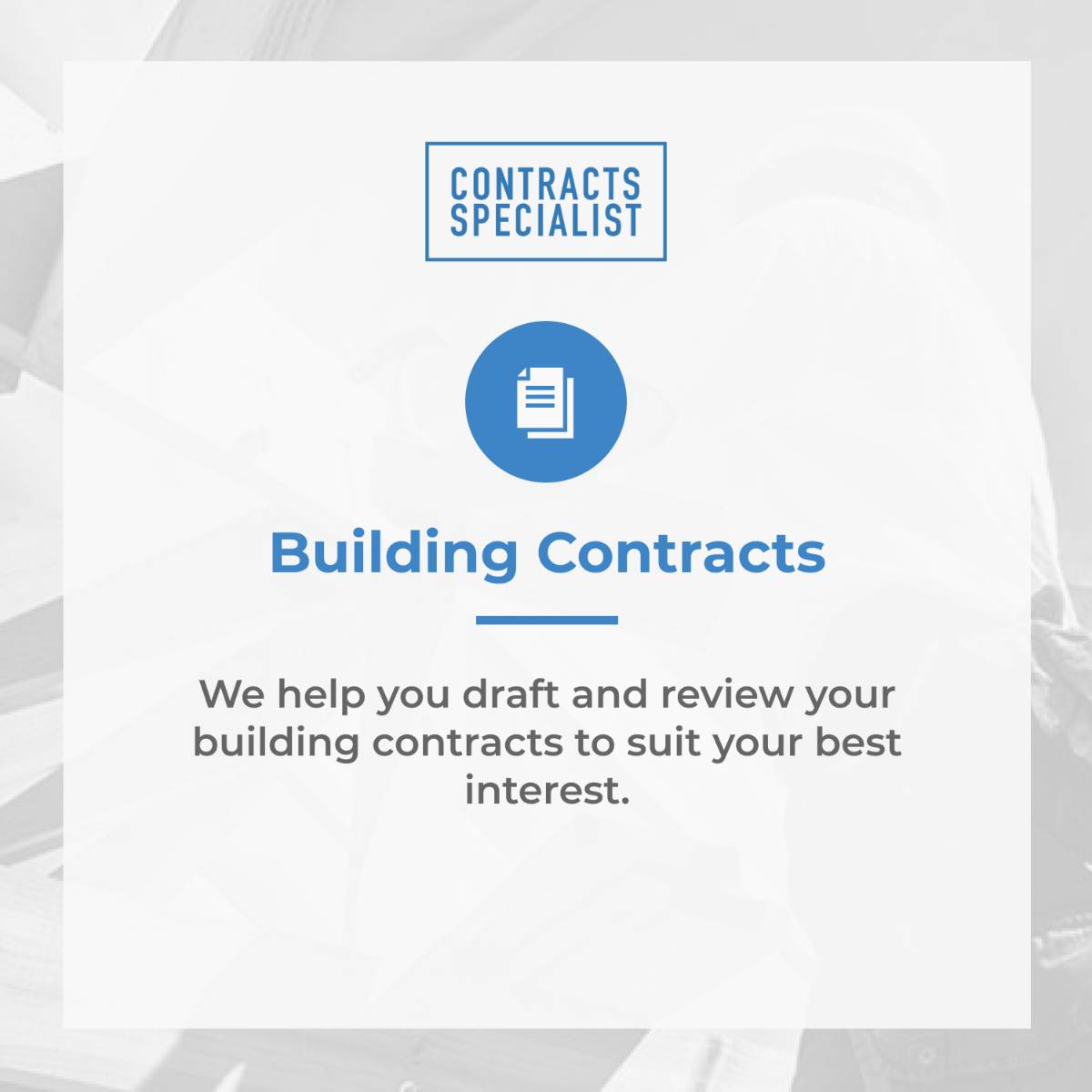 View Photo: BUILDING CONTRACTS 