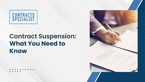 Watch Video : Contract Suspension What You Need to Know