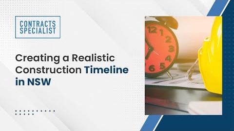 Watch Video : Creating a Realistic Construction Timeline in NSW