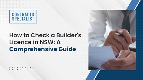 Watch Video : How to Check a Builder