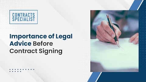 Watch Video: Importance of Legal Advice Before Contract Signing