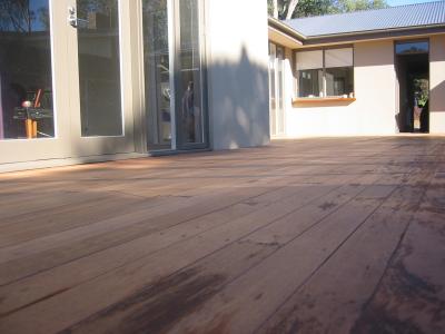 Lining Board before Decking Treatment
