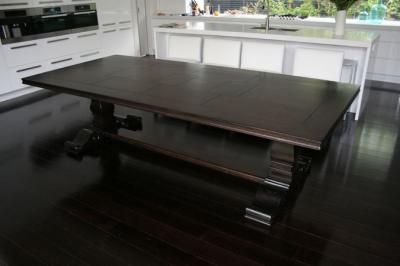 Dark Stained Walnut Table French Provincial