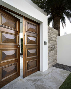 A hinged entry door to make a statement