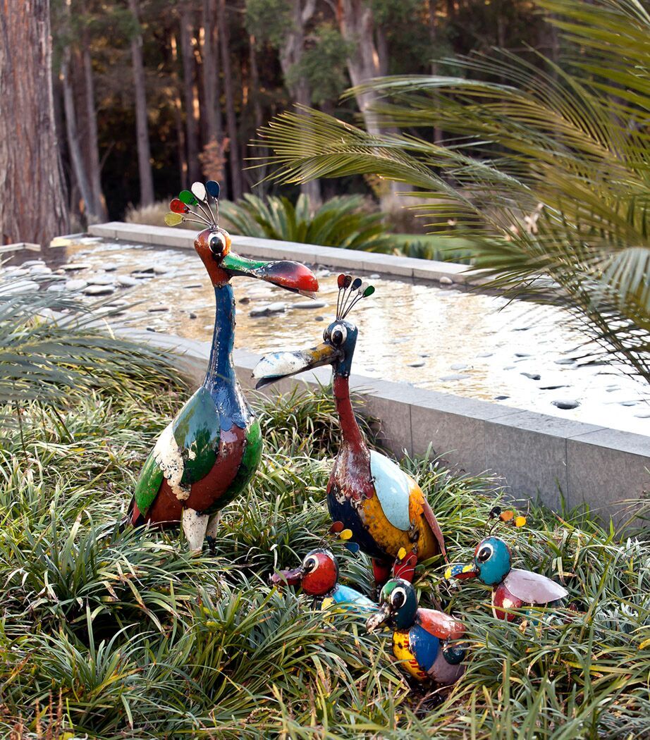Recycled Oil Drum Large Garden Birds