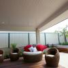 Alfresco space with white gloss ceiling