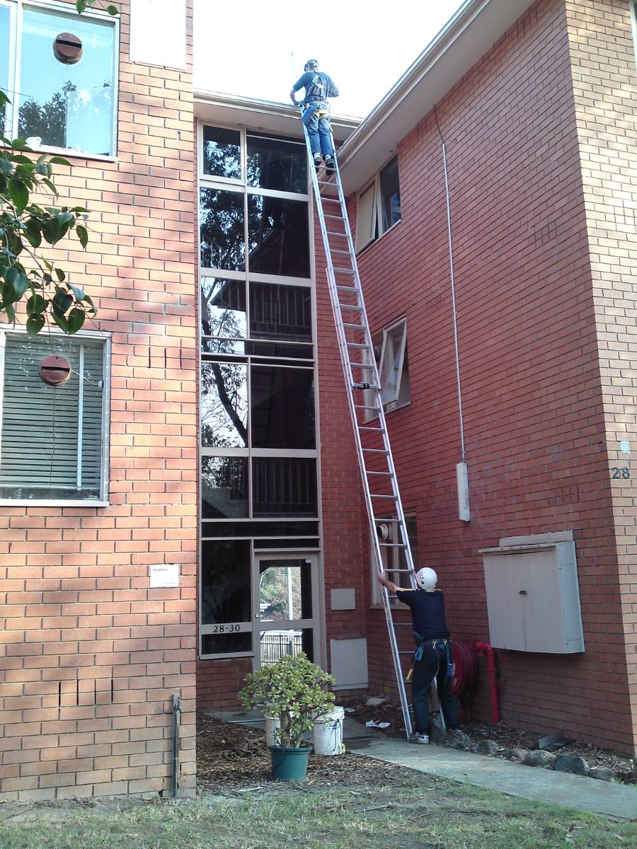 When high ladder work is done