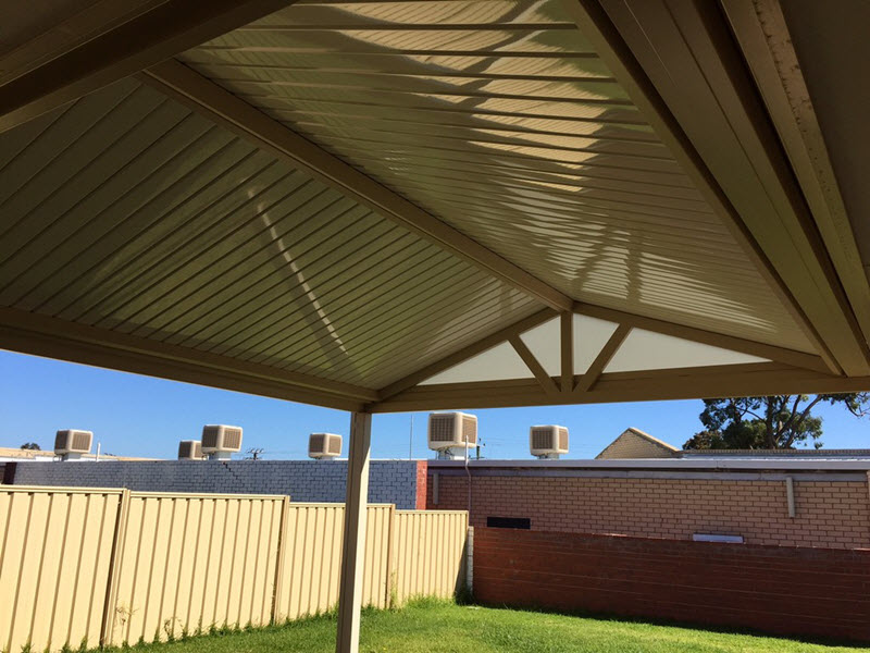 A gable over looking the lawn - Great Aussie Patios