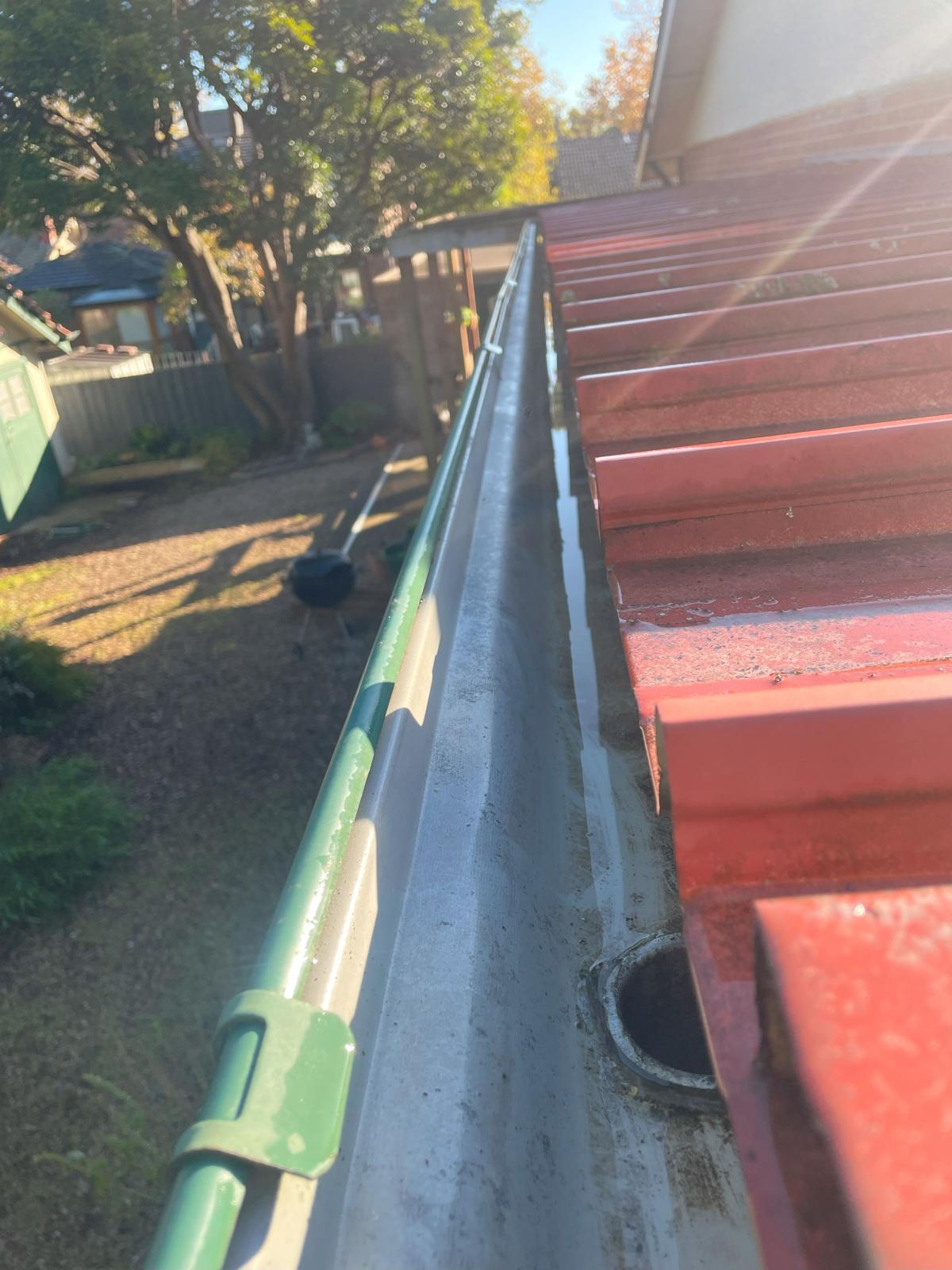 Close up of a clean gutter in Geelong