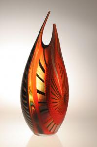 Murano Art Glass vase by Maestro Gianluca Vidal