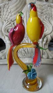 Murano Glass Parrots