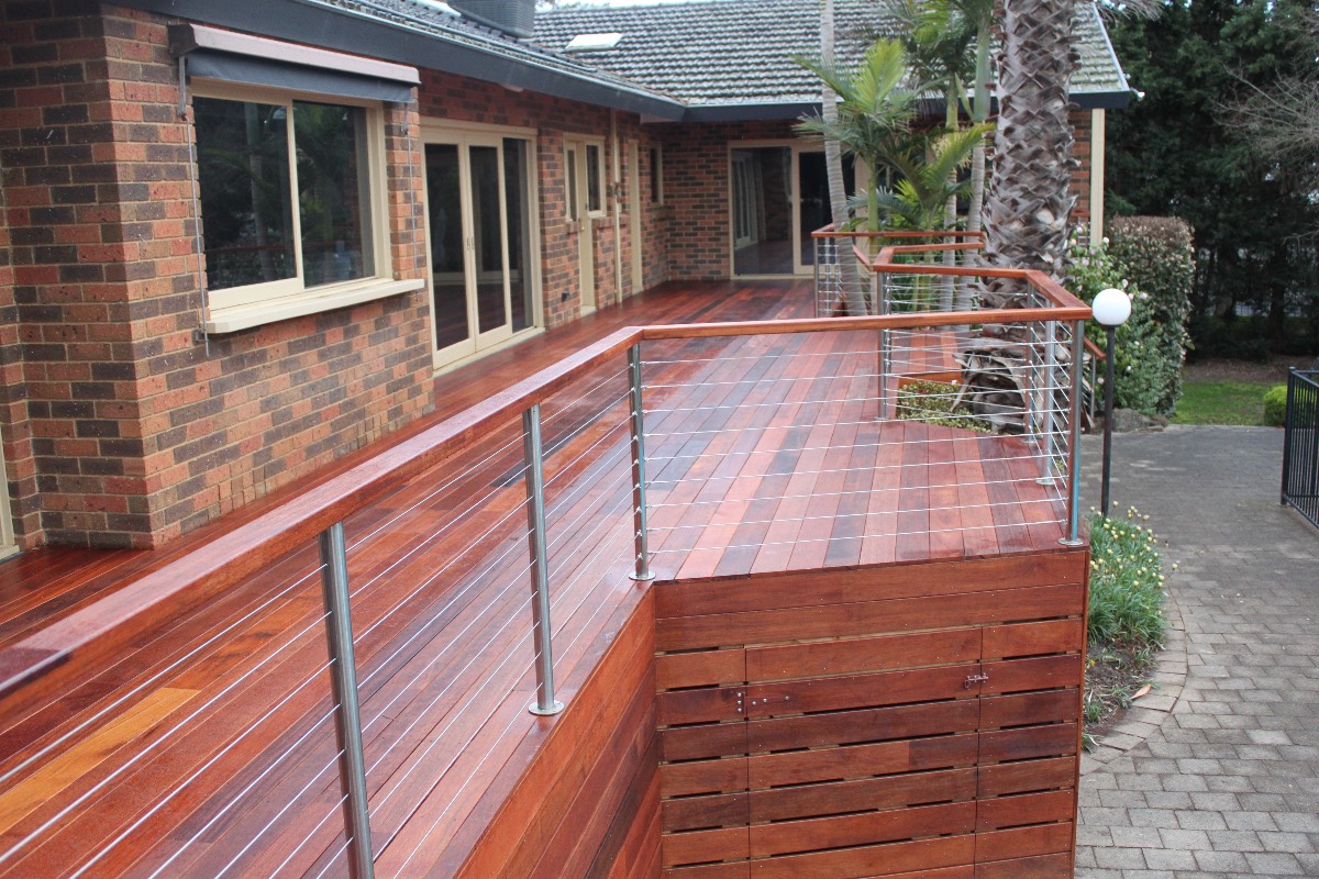 Merbau Decking  Project Donvale. Designed and installed by Leisure Decking Melbourne