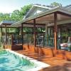 Pool decking with beautiful timber Pergola