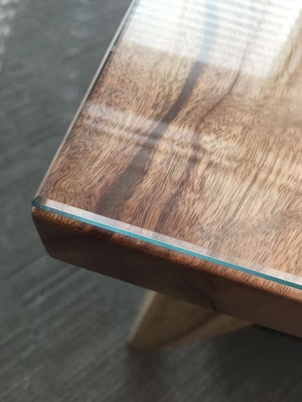View Photo: Glass Top On Wooden Table