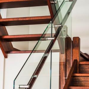 View Photo: Glass and Custom Stainless Steel Handrail 