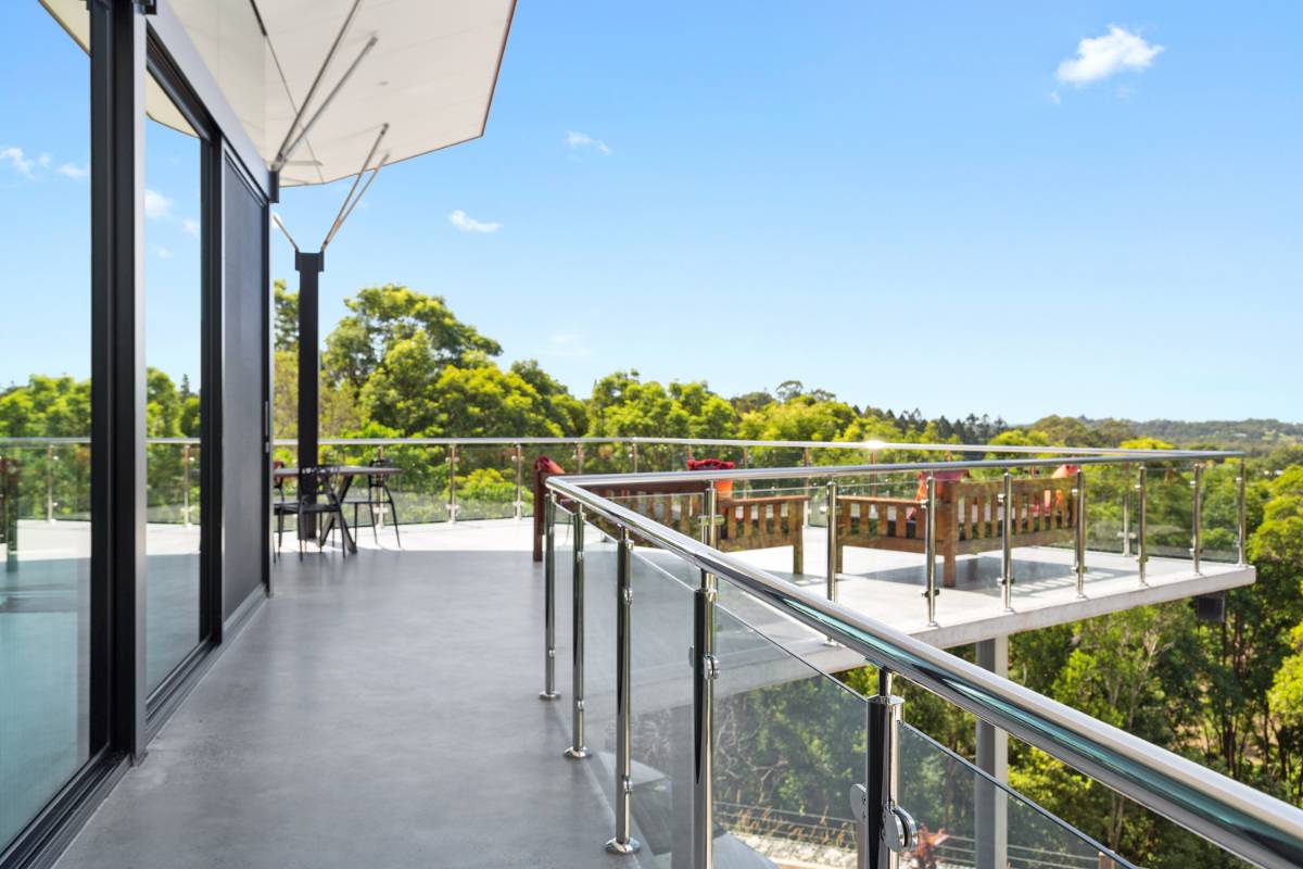 Glass Balustrade with Stainless Steel Posts & Handrail