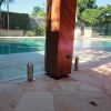 Round pool fence spigot