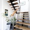 Timber step and handrail staircase