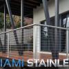 Wire balustrade with stainless steel posts