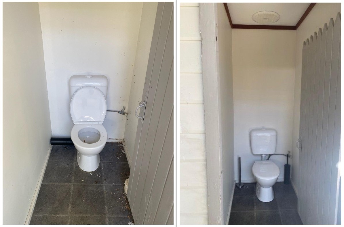 View Photo: Before and after toilet 