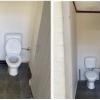 Before and after toilet 