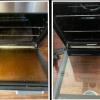 Greasy oven before and after
