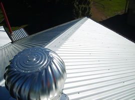 Metal Roof with Whirlybird