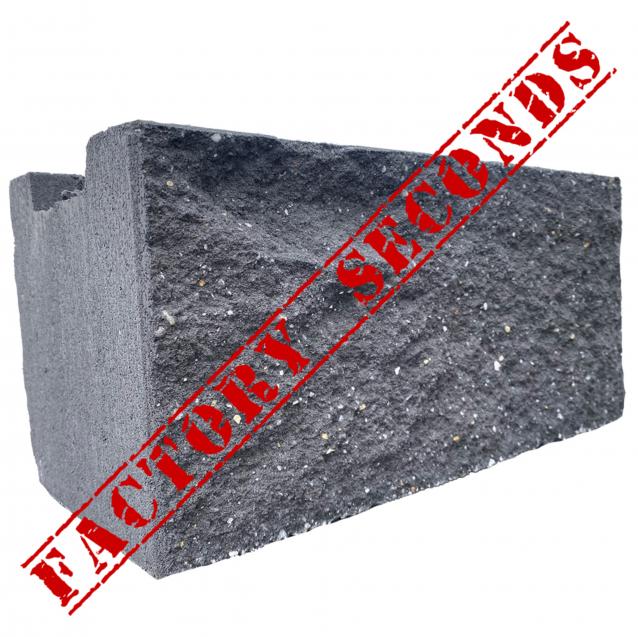 200 Series Basalt Splitface Besser Blocks - Factory Seconds