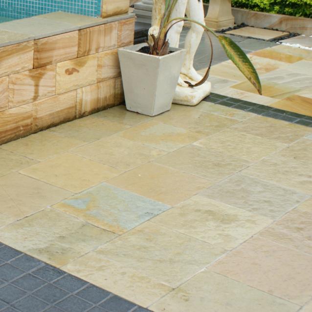  Tuscan Beige Limestone 400x400x25mm Natural Stone Pavers - 1st Quality - Was $90m2 - NOW ONLY $75m2