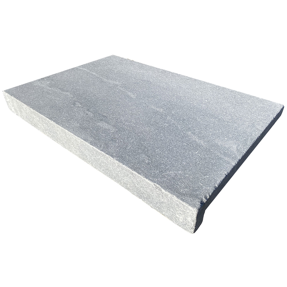 View Photo: Argento Sandblasted Tumbled Limestone 600x400x30/60mm Drop Nose Coping - 1st Quality