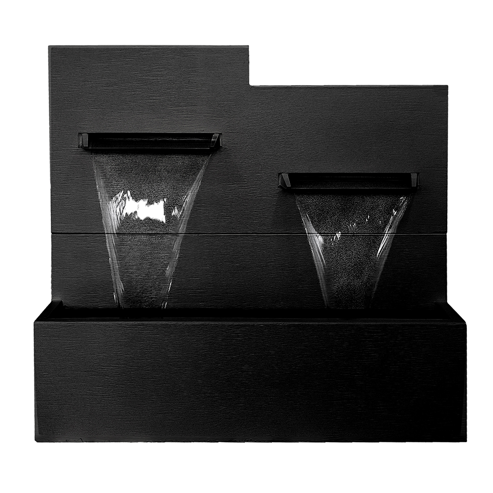 Harvey Double Fountain - Charcoal Water Feature