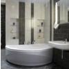 Corner Bath with Hand Shower in Grey