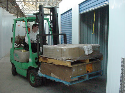 Fork Lift on site for handling pallets and stock