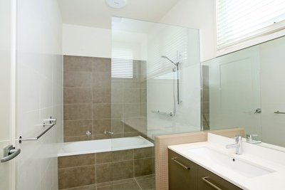 View Photo: Two-tone Bathroom Tiling