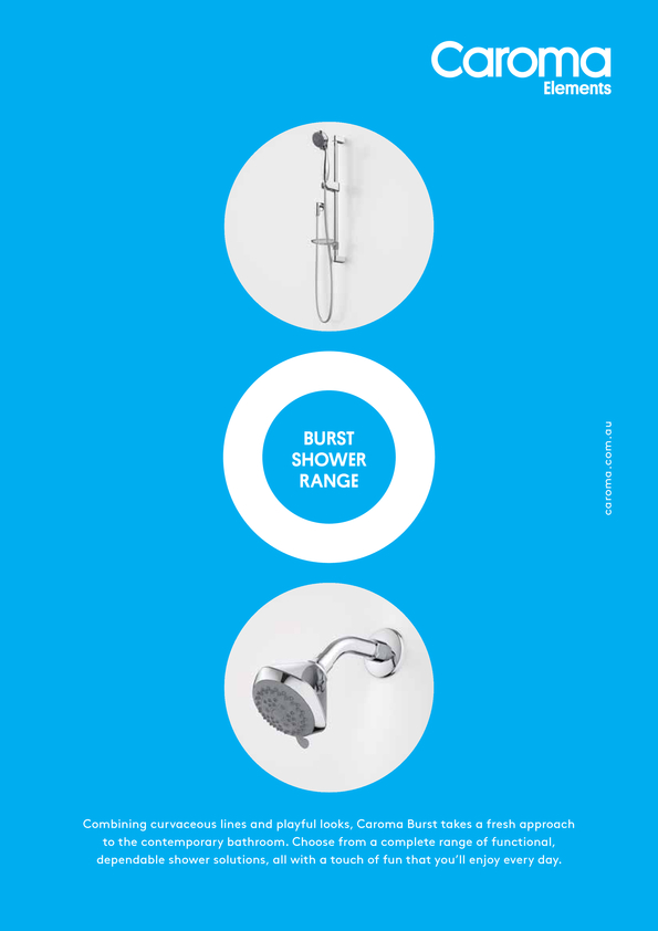View Brochure: Caroma Burst Shower Range