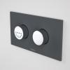 Caroma Invisi Series II Round Dual Flush Plate & Buttons Life (plastic) afternoon daze