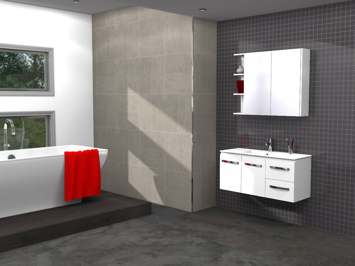 View Photo: Timberline Florida Ensuite 1000mm Wall Hung Vanity
