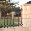 View Photo: Limestone Pillar and Decorative Wrought Iron Fence